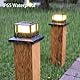 HMAKGG 2 Stück Solar Pfostenkappen Licht, LED Solar Pfostenleuchten 8x8, 9x9, 10x10 CM Holzpfosten, 2 Modi Solarleuchten für Außen, Wasserdicht Zaunpfosten Lampe für Garten Deko Außenbeleuchtung