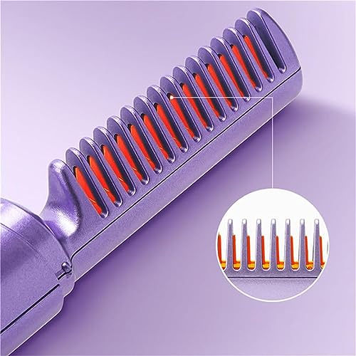 Mini plancha de pelo recargable inalámbrica púrpura miniatura 3