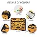 ALAZA Cute Bat Pumpkin Halloween Expandable Filing Folder Storage Organiser Box Files, 13 Pockets Zip Filing Folders for Home or Office Documents