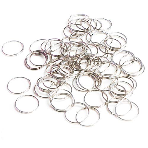 Image of DERA 100pcs 11mm 304 round stainless steel ring for Chandelier, Curtain,Suncatchers, Crystal Garland,Necklaces, Earrings, Parts Bead light accessorise (11mm, Silver)