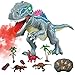 WISHTIME Dinosaurier Spielzeug - Ferngesteuerter Dinosaurier mit Sprühfunktion - Dino Roboter mit LED Licht - Spielzeug für Kinder - Ferngesteuertes Tierspielzeug - Dinosaurier Ferngesteuert