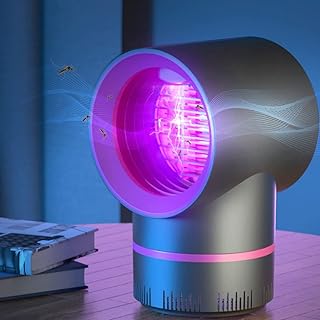 Mosquito Killer Lamp for Indoor, Efficient Bug Zapper Indoor Fly Trap, USB Powered Fruit Fly Trap, Modern Fly Killer, Bug Zapper Trap Fly Zapper Mosquito for Home Bedroom Garde,Gray Purple