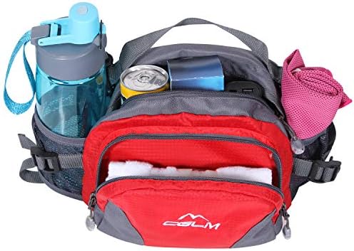 Bp Vision Sac banane d'extérieur pour randonnée, camping, pêche, 2 porte- bouteilles, jaune