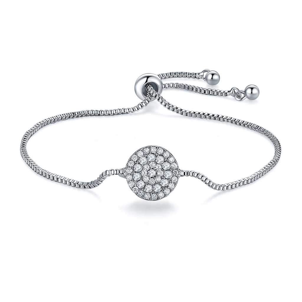 Przezroczyste kolorowe cyrkonie Micro Pave bransoletki dla eleganckich kobiet regulowane bransoletki z zawieszkami akcesoria imprezowe