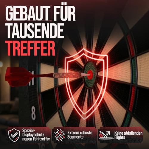 Cible de fléchettes électronique à segments atténués et kit complet Power Series - 7