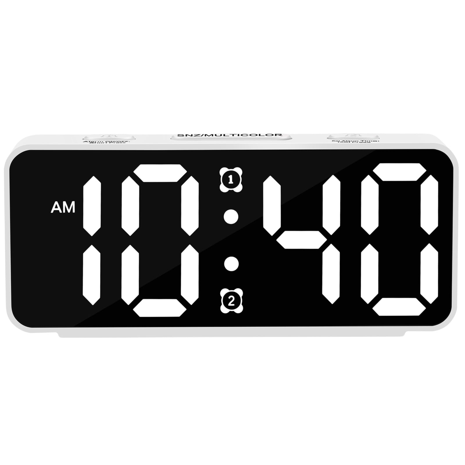 Tsophreniq Digital Alarm Clock with Adjustable Brightness and Loud Double Alarms for Kids and Heavy Sleepers Alarm Clock