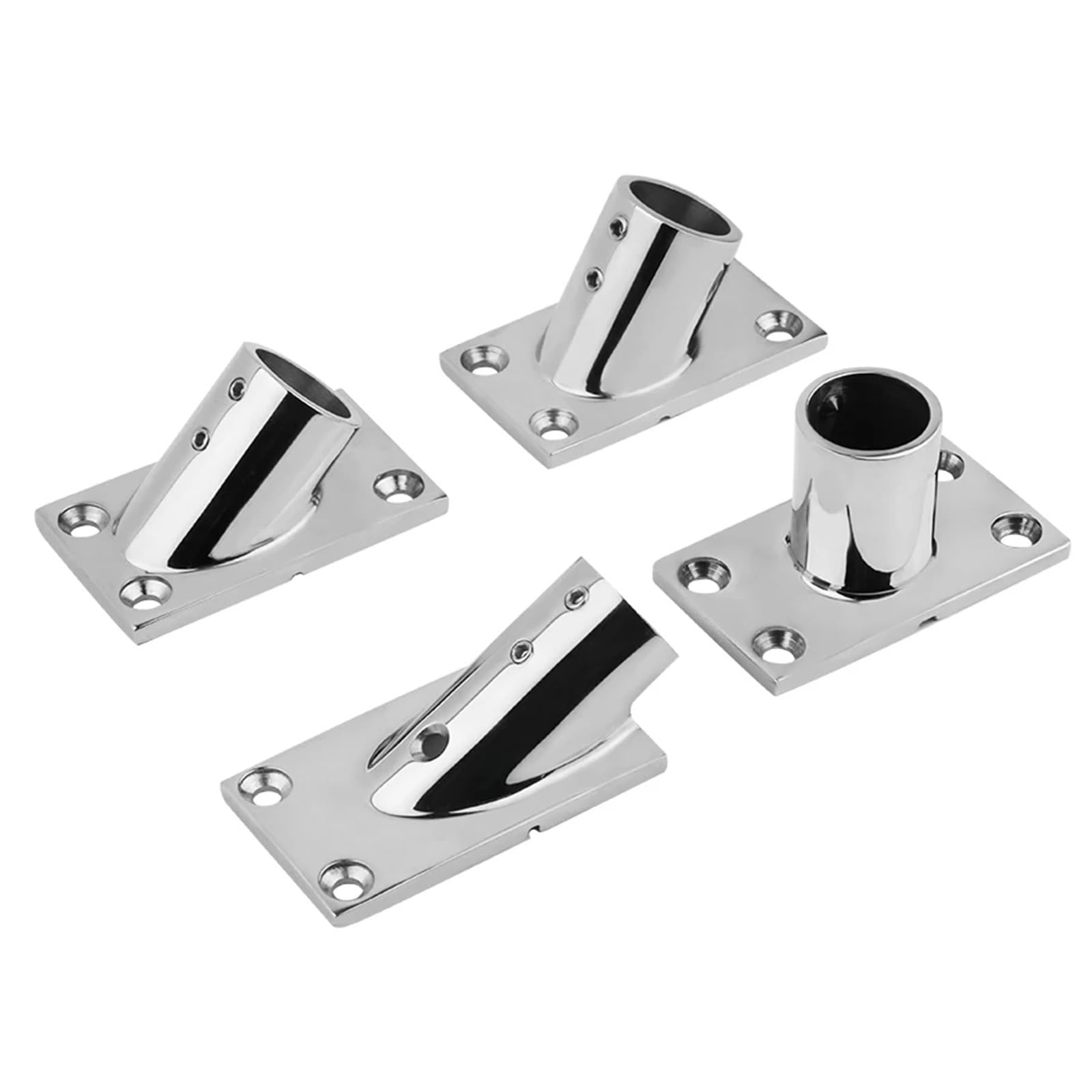 1pcs 25mm 30/45/60/90 Degrees Reusable Stainless Steel Boat Tube Pipe Railing Handrail Pipe Rectangular Base