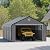 12x20 Metal Carport, Heavy Duty 2-Car Carport Canopy, CarPorts with Removable Polyethylene Sidewalls, Galvanized Steel Roof Car Tent Garage