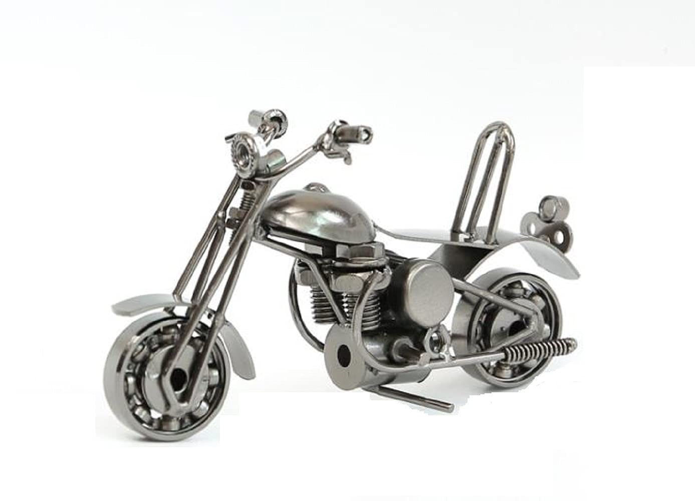BHOOLU&GOOLU Handmade Metal Retro Motorcycle Model Motor Figurine for Home Decorator