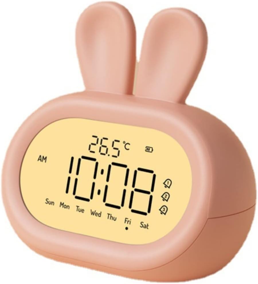 Aiyingmei Rabbit Digital Alarm Clock with Night Light,3