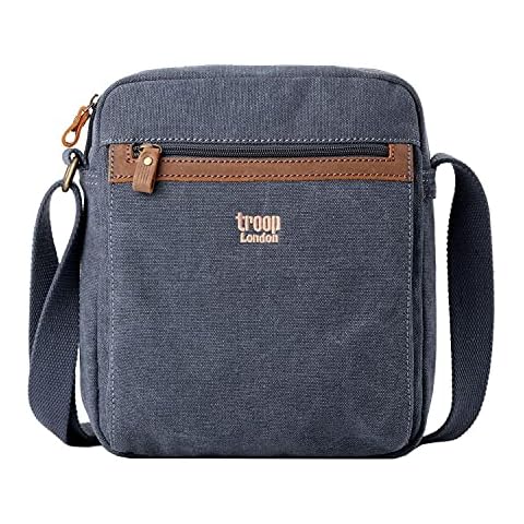 TRP0218 Troop London Classic Canvas Across Body Bag - Blue Cover