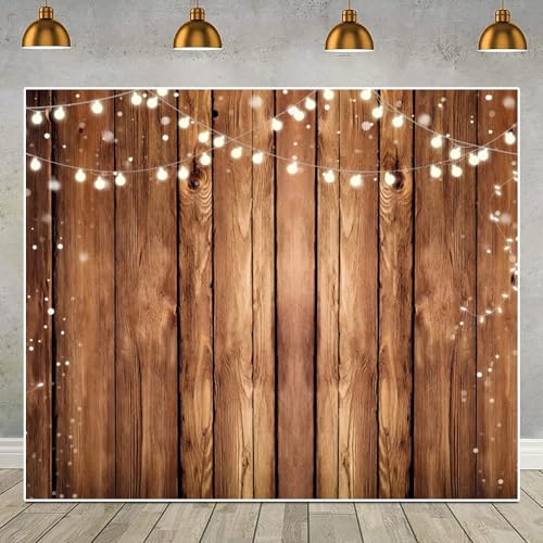 ChloropLastid 10x8ft Wood Backdrop for Photography Brown Rustic Wooden Backdrops for Party Wood Panel Background Baby Shower Birthday Party Vintage Wood Plank Wall Backdrop Photoshoot by ChloropLastid - Used condition - Image 2