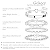 Gokeey Silver Cuff Bracelets for Women,Dainty Silver Bangles Bracelets Set for Women, Paperclip Link Chain Rope Beaded Tie Knot Bracelets Stack Chunky Jewelry #5