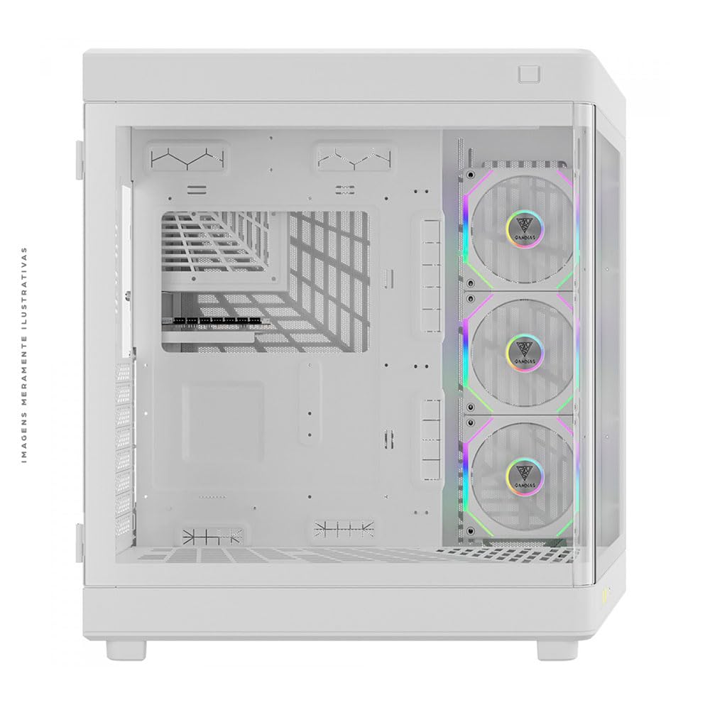 Gamdias Neso P1 Wh Computer Case Full Tower Bianco (neso P1 Pro Dual Chamber FulL-Tower White Case)