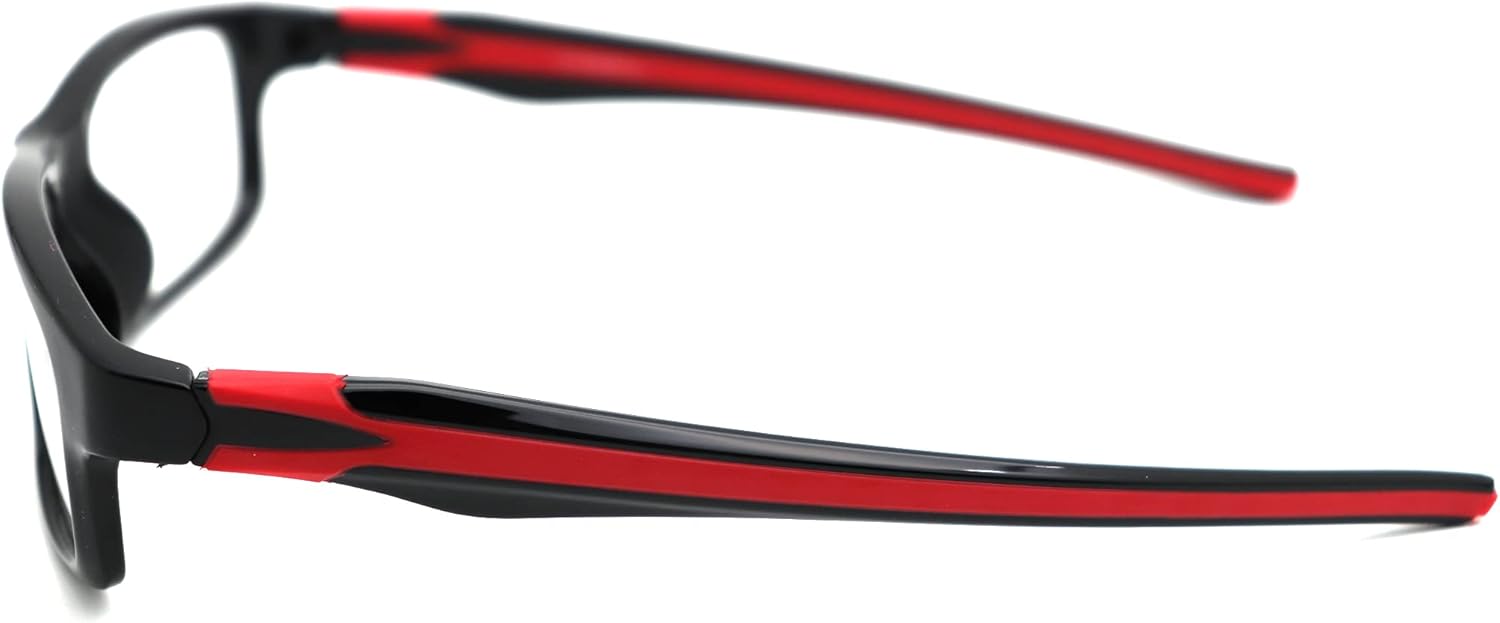 ColorViper Sports Double Injection Readers Flexie Reading Glasses size and color very (RED, 3.25)