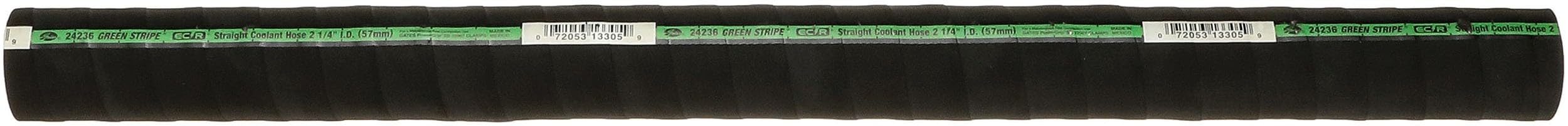 Gates 24236 Green Stripe 2-Ply Straight Coolant Hose-3' Length, Inner Diameter 2 1/4"