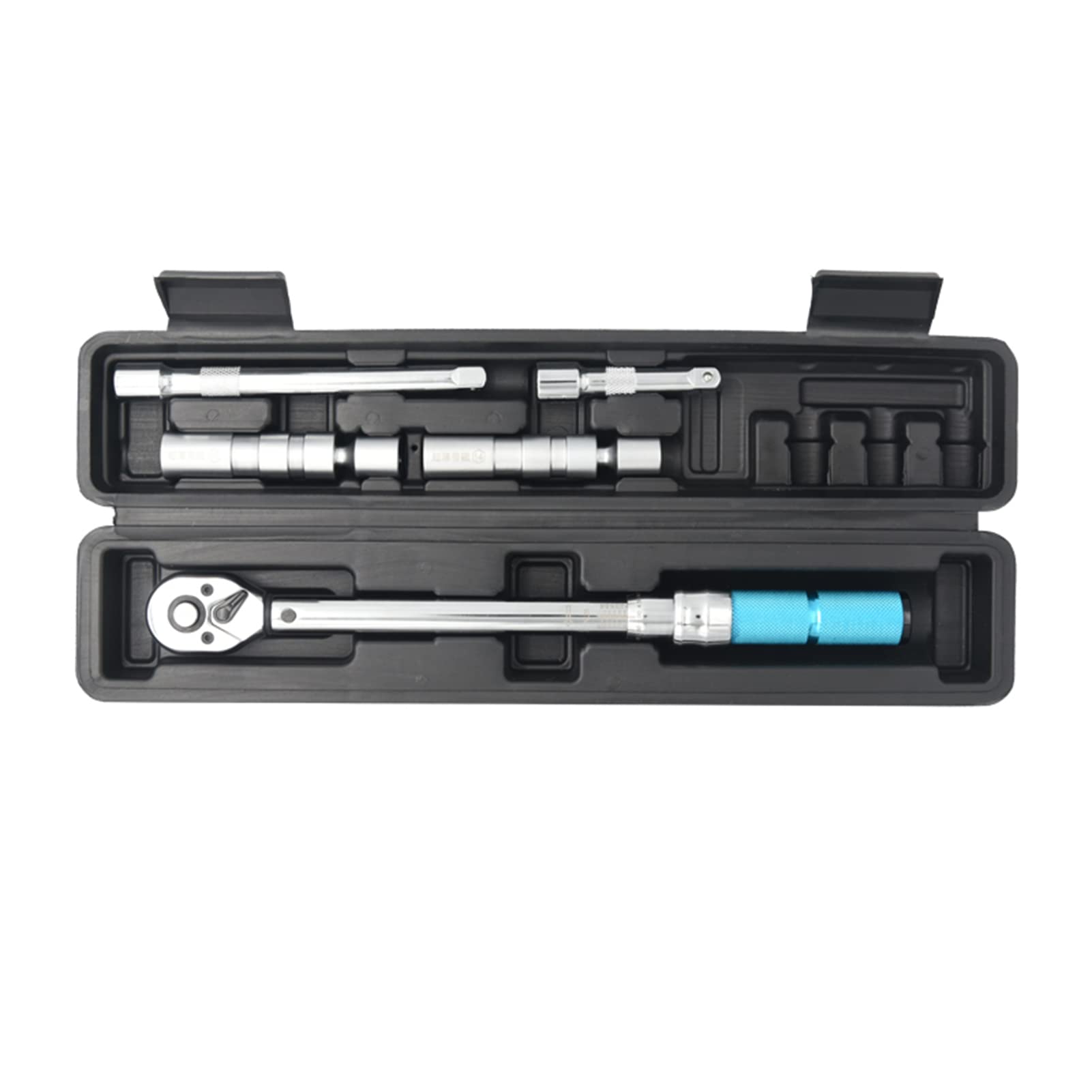 Ejoyous Kit de Llave Dinamométrica con Accionamiento de 3, 8 Pulgadas, Llave Dinamométrica de Trinquete de Acero Al Cromo Vanadio de 5 a 60 Nm con Juego de Vasos Magnéticos para Bujía para Mecánicos