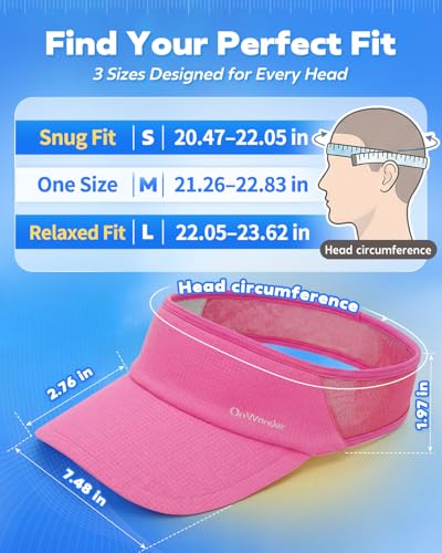 Image of Sport Sun Visor Hat for Women Men - Lightweight Stretchy Polyester Spandex Quick Dry Sweatband Wrinkle Resistant
