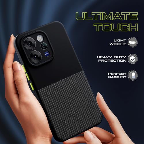 Image of AIBEX Premium Back Cover Case Compatible For Vivo V70 5G / Vivo V70 Elite 5G| Scratch & Drop Tested Shockproof Matte Texture Case with Soft Microfibre Lining | Slim Fit Cover with Anti-Scratch - Black