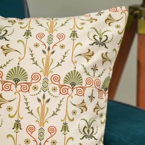 Image of Digital Print Cotton Canvas Throw Pillow Cover for Sofa | 18 X 18 Inch Decorative Pillow Cases for Home Decore | Boho Pillow Case for Living Room and Bed Room (Set of 1, 18 * 18)