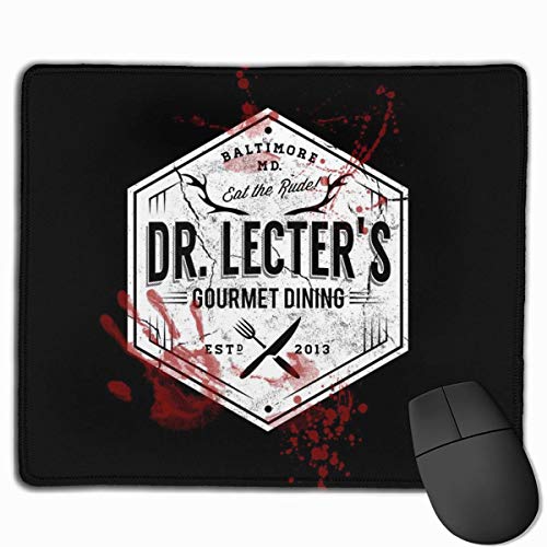Preisvergleich Produktbild Mausepad Dr. Lecters Gourmet Dining Hannibal Weiß Mousepad Geschenk Gummibasis Schreibtisch Laptop Cartoons Tastatur Maus Matte Student Company Rutschfester Computer 25X30Cm Anime