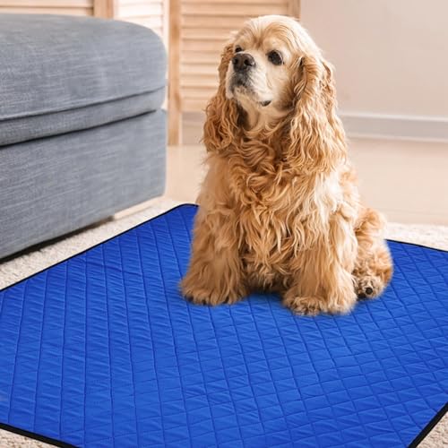 Image of Dog Playpen Mat Square 48x48 Inch Reusable Puppy Pads Washable Whelping Pads Leakproof Potty Training Pads Absorption Kitten Cat Pee Pads Pet Play Mat