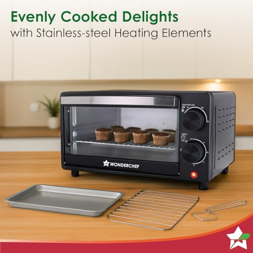 Image of Wonderchef Oven Toaster Griller (OTG) 10L | Black | 2 Years Warranty