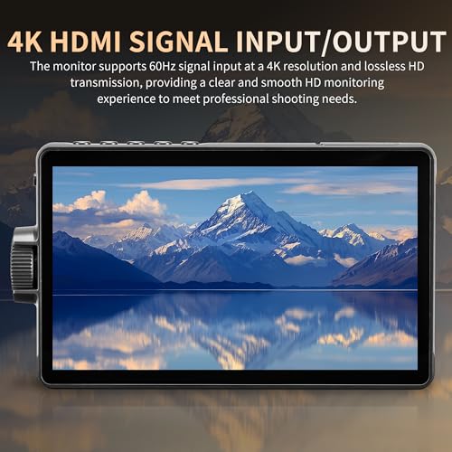Image of VILTROX 7'' Camera Field Monitor 2800 Nits Touchscreen Camera Monitor, Full HD 1920x1080 Video Monitoring, 3D Lut, RGB Parade with Sunshade Hood and Battery for Sony Canon Nikon (DC-A1)