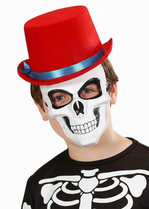Struts Kids Size Funnybones Style Red Top Hat with Blue Band Book Character Fancy Dress