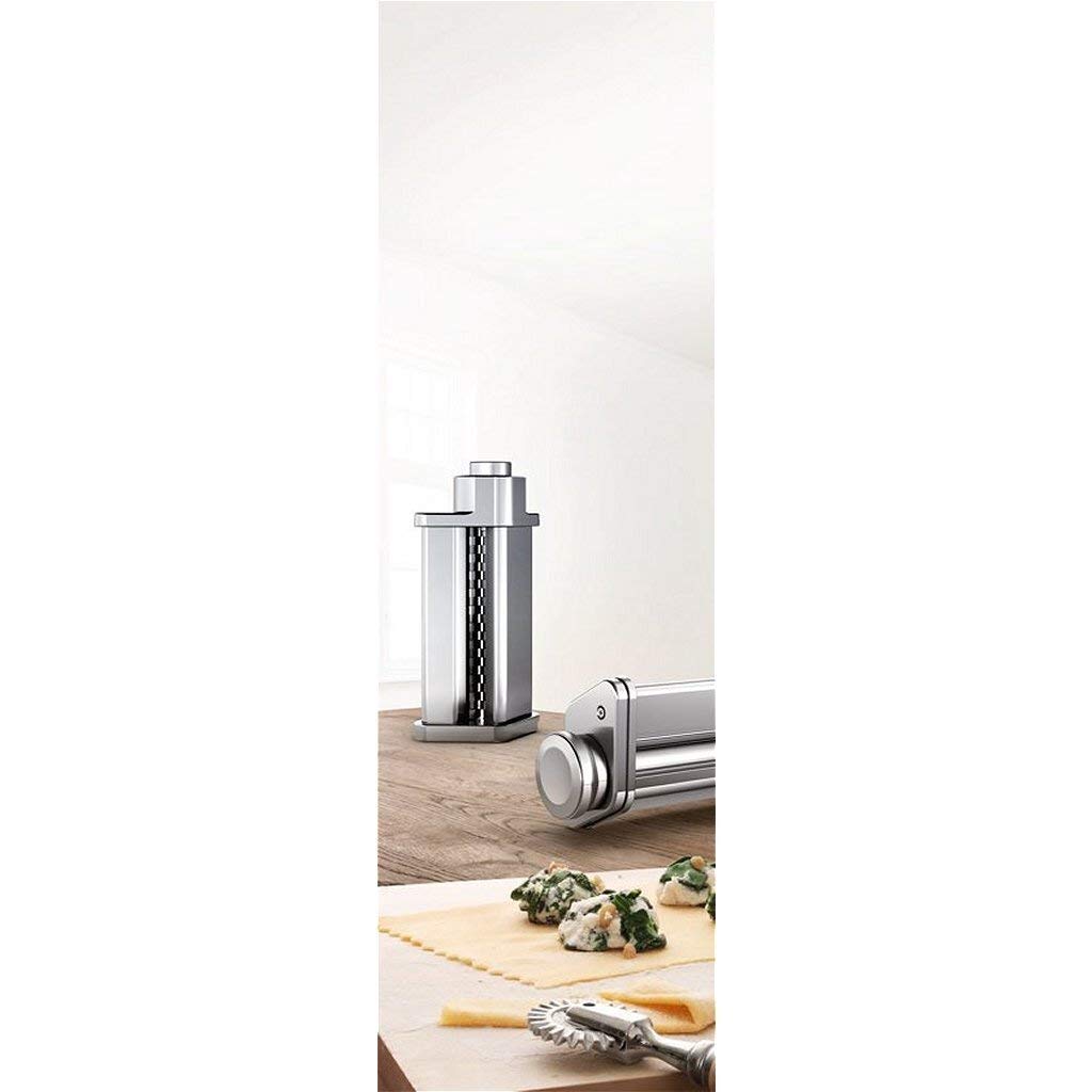 Bosch Wałek do makaronu MUZ9PP1, wałek do makaronu do samodzielnego przygotowania lasagne, talerze do makaronu i tagliatelle, z adapterem, pasuje do robota kuchennego serii 8