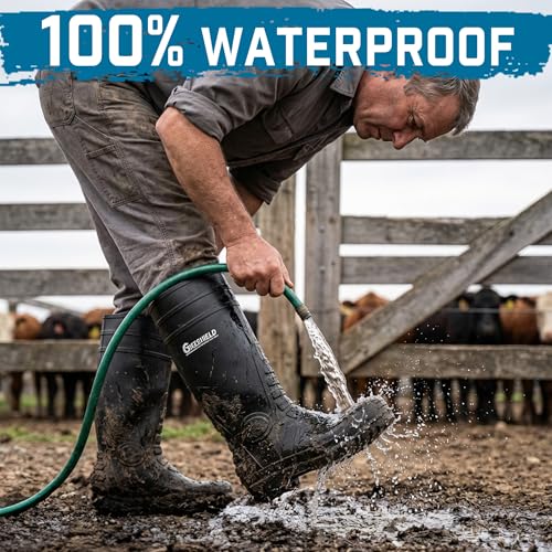 Image of PVC Rain Boots for Men And Women - Waterproof Slip-Resistant Rubber Work Boots, Seamless Durable Tall Knee Boots for Agriculture, Gardening, Fishing, Industrial & Outdoor Work