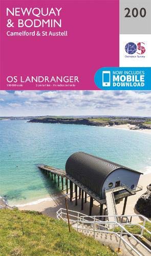 Newquay & Bodmin Map | Camelford & St Austell | Ordnance Survey | OS Landranger Map 200 | England | Walks | Cycling | Days Out | Maps | Adventure