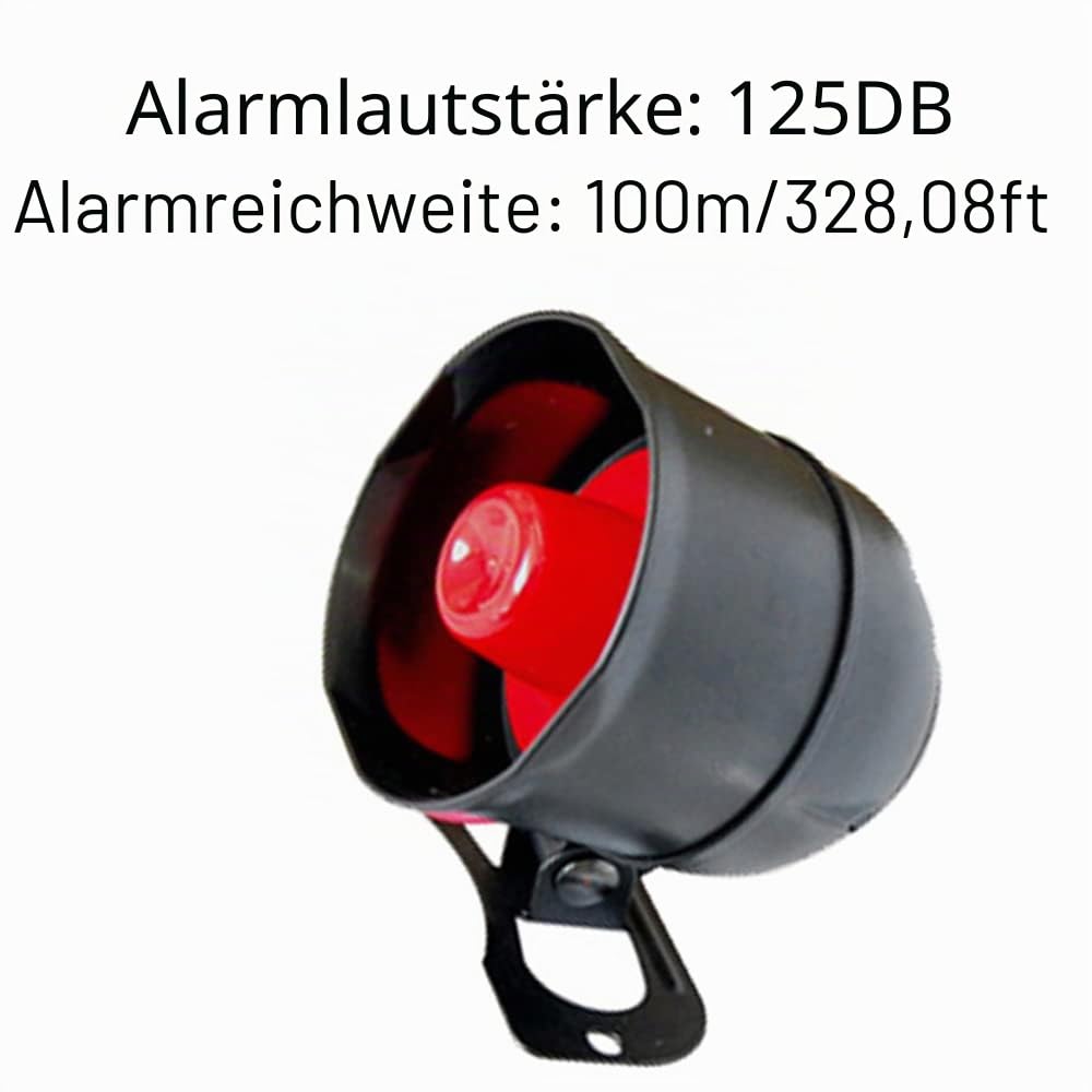 Auto-Alarmanlage, KACEPAR 12V Sicherheit Schutz Anti-Diebstahl Wegfahrsperre Kit, Keyless Entry mit 2 Fernbedienungen und 1 Horn Sirene, CW-8110