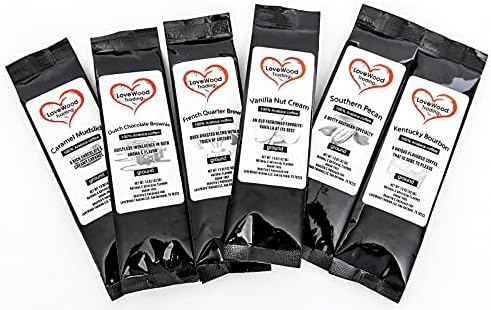 Ground Coffee Gourmet Collection Bundle - 6 Aromatic Bag Sampler French Quarter | Kentucky Bourbon | Southern Pecan | Dutch Chocolate Brownie | Caramel Mudslide | Vanilla Nut Cream - 1.5 oz of Each