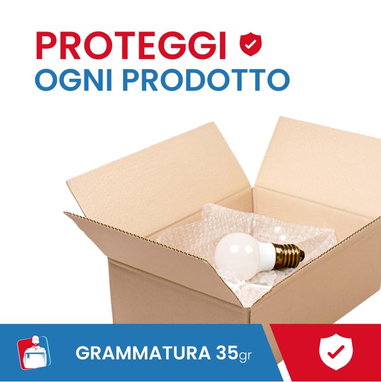 Rotolo Pluriball Per Imballaggi - Protezione Per Oggetti Fragili, 50 Cm X 10 M - Foto 3