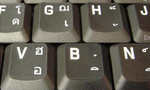 Online-Welcome Thai Keyboard Stickers Transparent White Lettering for LAPTOPS PC Any Computer