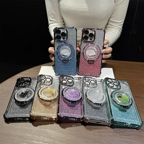 Coque iPhone 12 Pro Max rose dégradé avec support sables mouvants intégré - 2