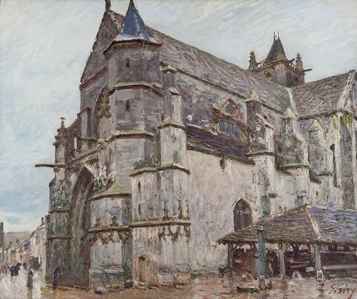 Toile Notre-Dame de Moret d'Alfred Sisley : l'élégance de l'art impressionniste dans votre salon