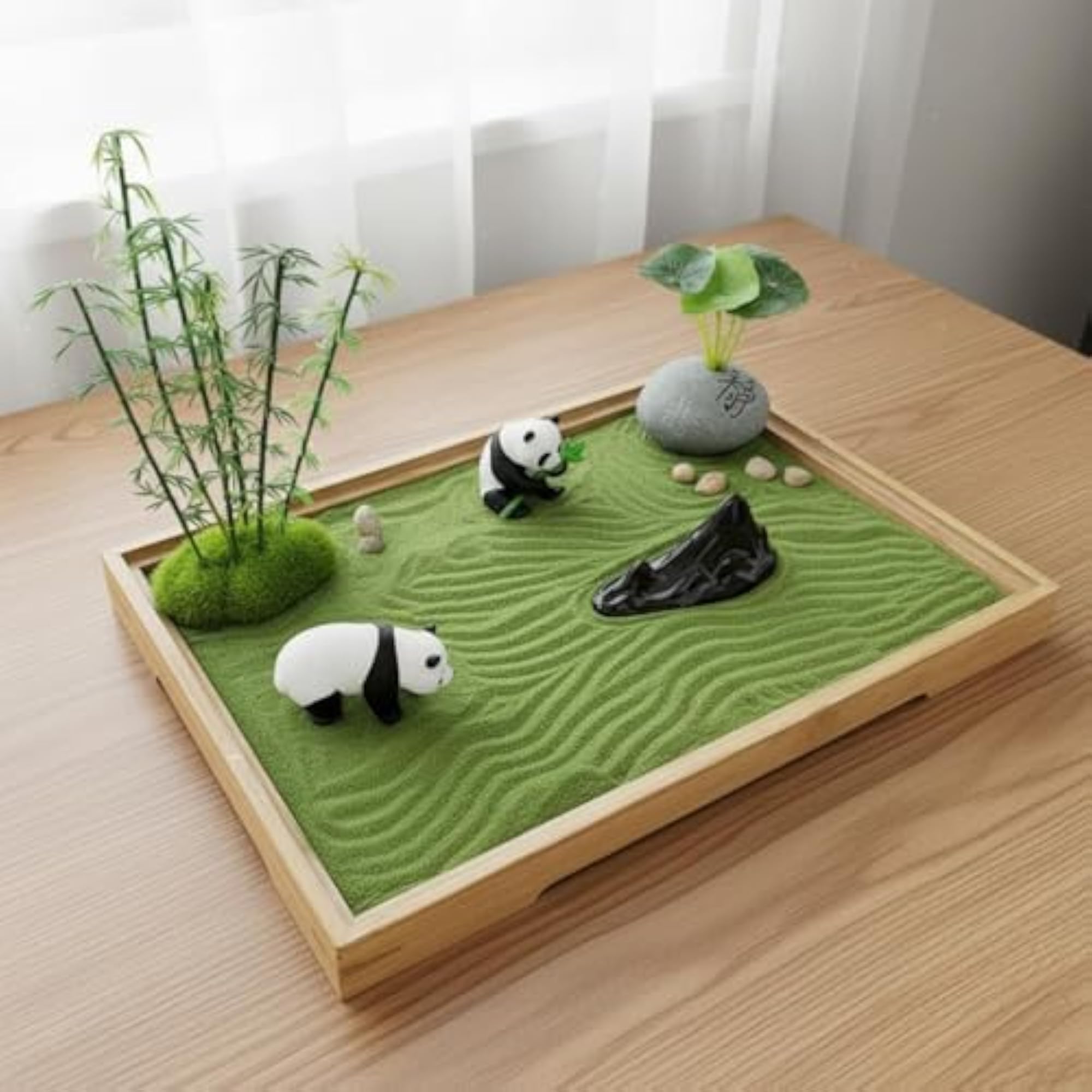 Compact Panda Sand Tray Decor Tabletop Decoration