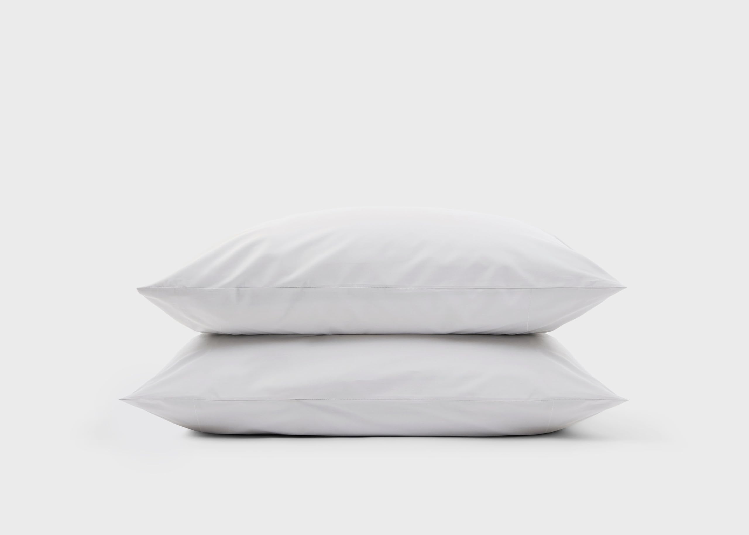 Simba Cotton Percale Pillowcase Pair, Cloud Grey, 50x75cm, Cool, Classic Comfort