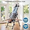 YOLEO Gravity Inversion Table for Back Pain Relief 2026 New Inversion Table w/Lumbar Support Easy to Assemble Back Stretcher Machine 300 lbs (Grey)