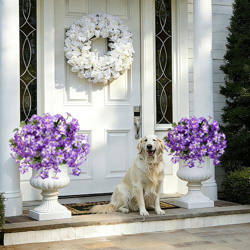 Image of Artificial Petunias 3 Packs UV Resistant, Purple White