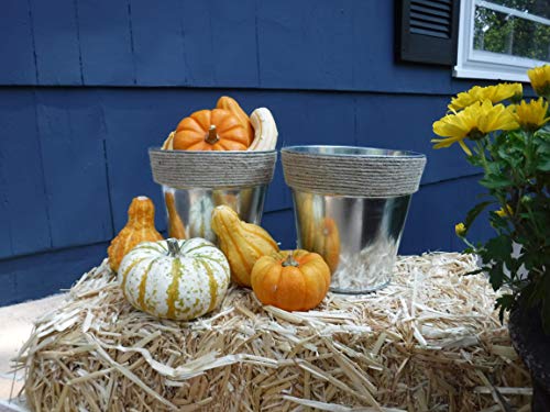 Preisvergleich Produktbild Farmhouse Blumentöpfe aus Metall, klein, mit Bindfaden