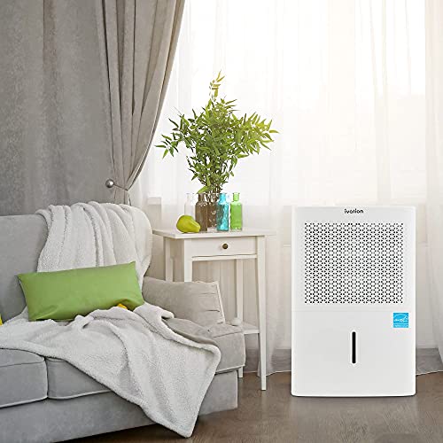 Ivation 3,000 Sq. Ft Energy Star Dehumidifier, Large Capacity Compressor De-Humidifier For Extra Big Rooms And Basements W/ Continuous Drain Hose Connector, Humidity Control, Auto Shutoff And Restart (Renewed) #TOP5