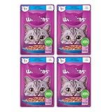 Complete Wet Cat Food for Adult Cats 1+ Years with Tasty Tuna in Jelly – 100% Complete & Balanced – Pack of 4 Pouches