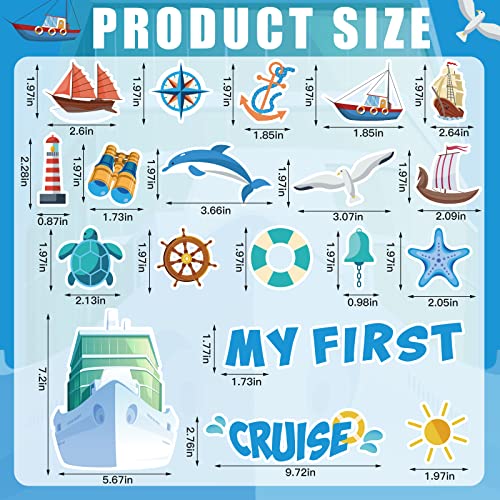 20 imanes decorativos para puerta con temática de crucero miniatura 2