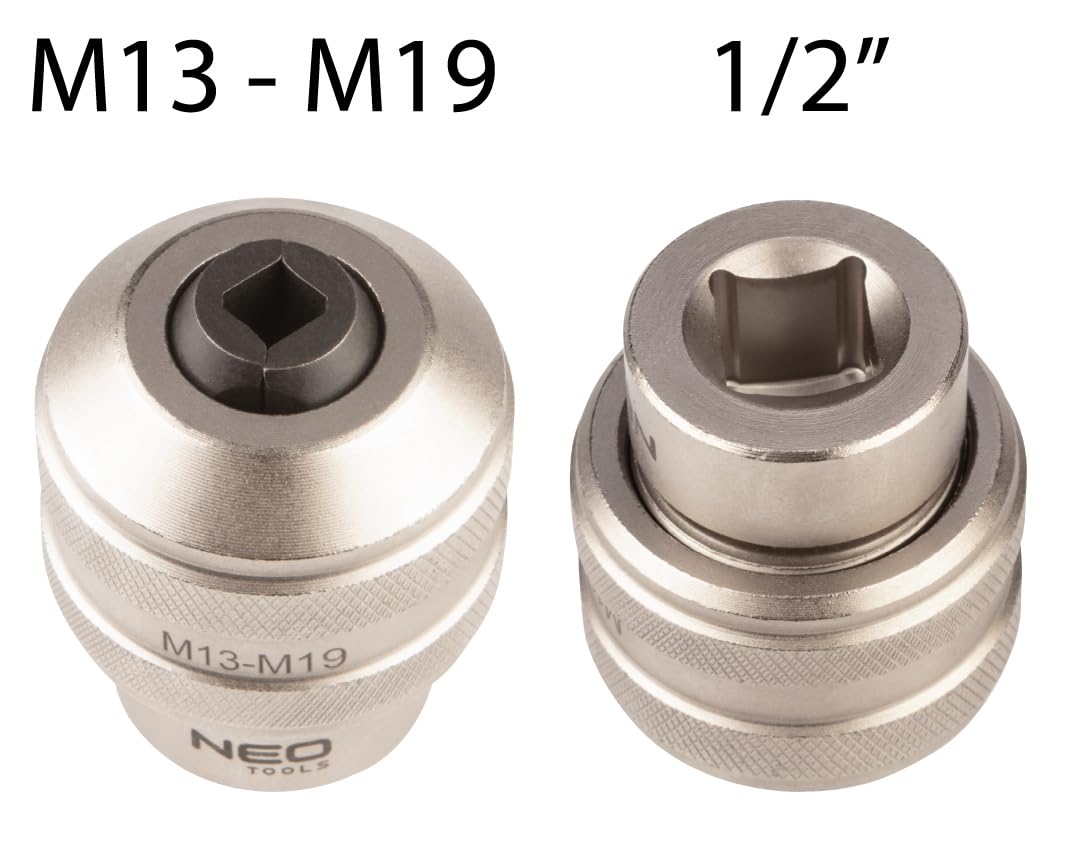 NEO TOOLS Spannfutter für Gewindebohrer, Gewindeschneid Bohrfutter, Werkzeughalter, Akkuschrauber/Bohrmaschine, Gewindebohrer Adapter