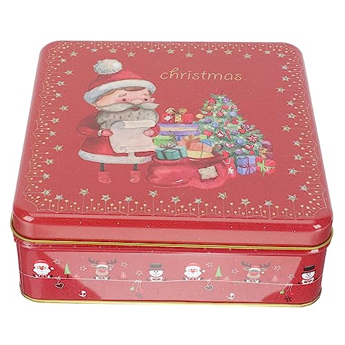 CTIRCHIU クリスマスブリキ箱 軽量で装飾的なクッキー キャンディー収納ケース お祝い用 包装ボックス 滑らかな表面で耐久性あり ホリデーデ
