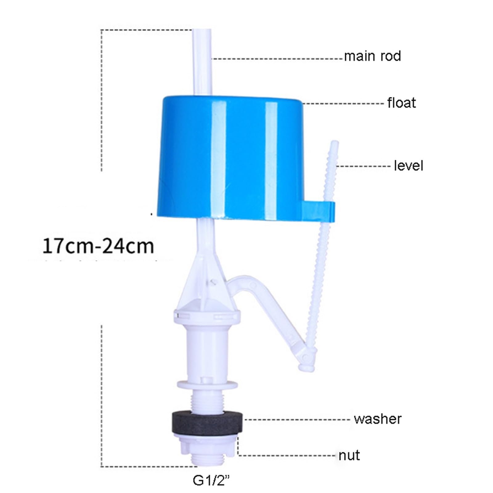 MéCanisme De Chasse D'Eau Toilet Drain Intake Valve Tank Fittings Inlet Flush Water Saving Piece Cistern Mechanism WC Kits(One-pieces 28cm B1)