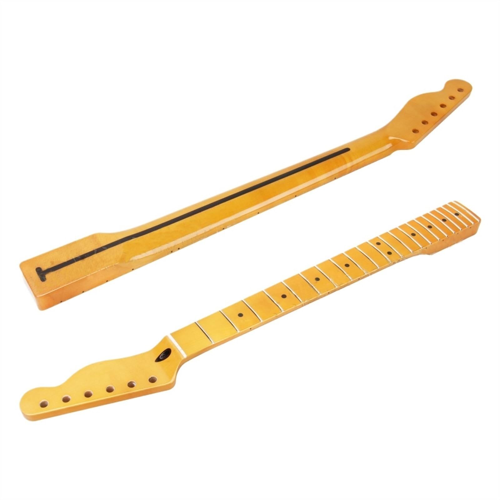 Klon Gitara Szyja Elektrycznej 6 Strun 22 Progi Diy Wymiana Niedokończony Główka Wiosłowa Szyjka Do Basu Jazzowego Dla Tc, Tl, Prawa Ręka Szyja Gitarowa